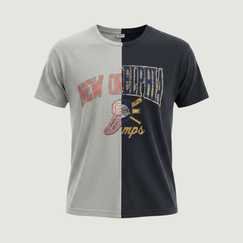Aeropostale Mens Split Graphic‎ Tee Gray Black New Orleans Philadelphia Small